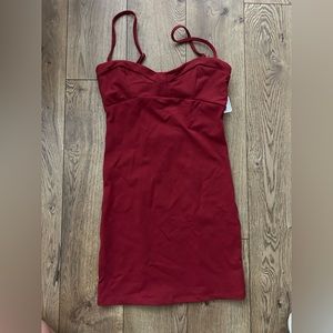 COPY - Free People Dress Probably Should Red Bodycon Mini Cutout Back Size Small